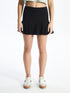 LC Waikiki Women's Waist Zipper Plain Skirt with Shorts